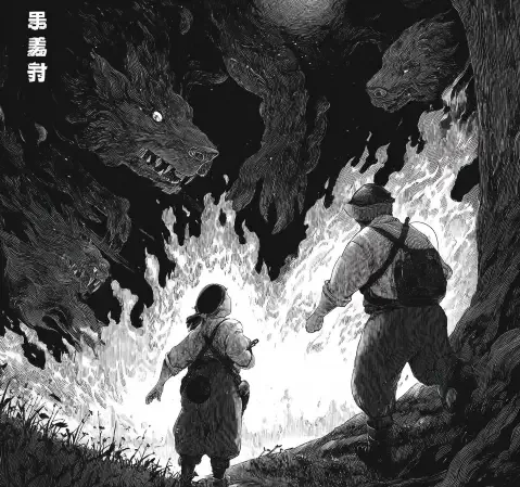 悬疑题材作品封面，画面是雨夜街灯下的身影